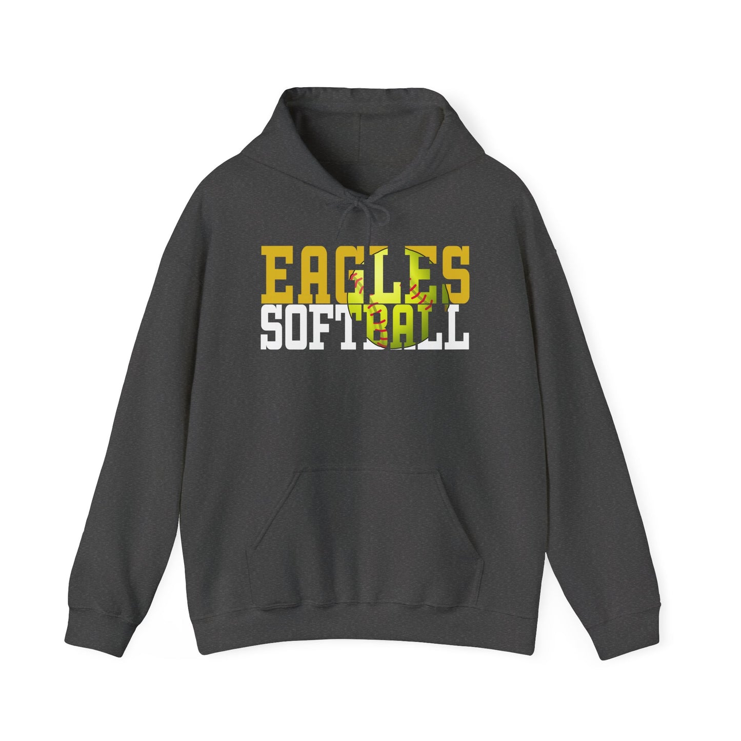Softball Cutout - Gildan Unisex Heavy Blend™ Hooded Sweatshirt
