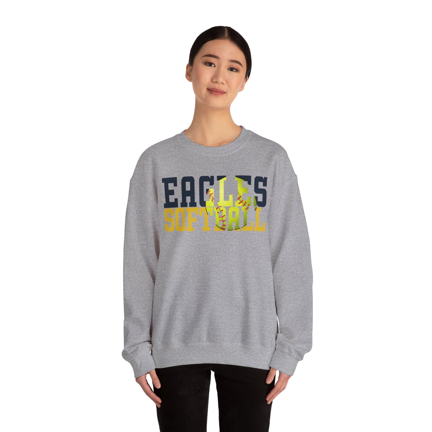 Softball Cutout - Gildan Unisex Heavy Blend™ Crewneck Sweatshirt