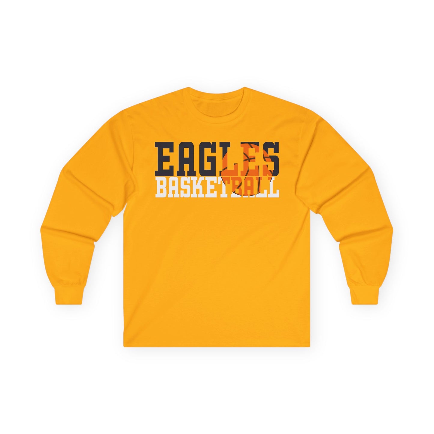 Basketball Cutout - Gildan Ultra Cotton Long Sleeve Tee