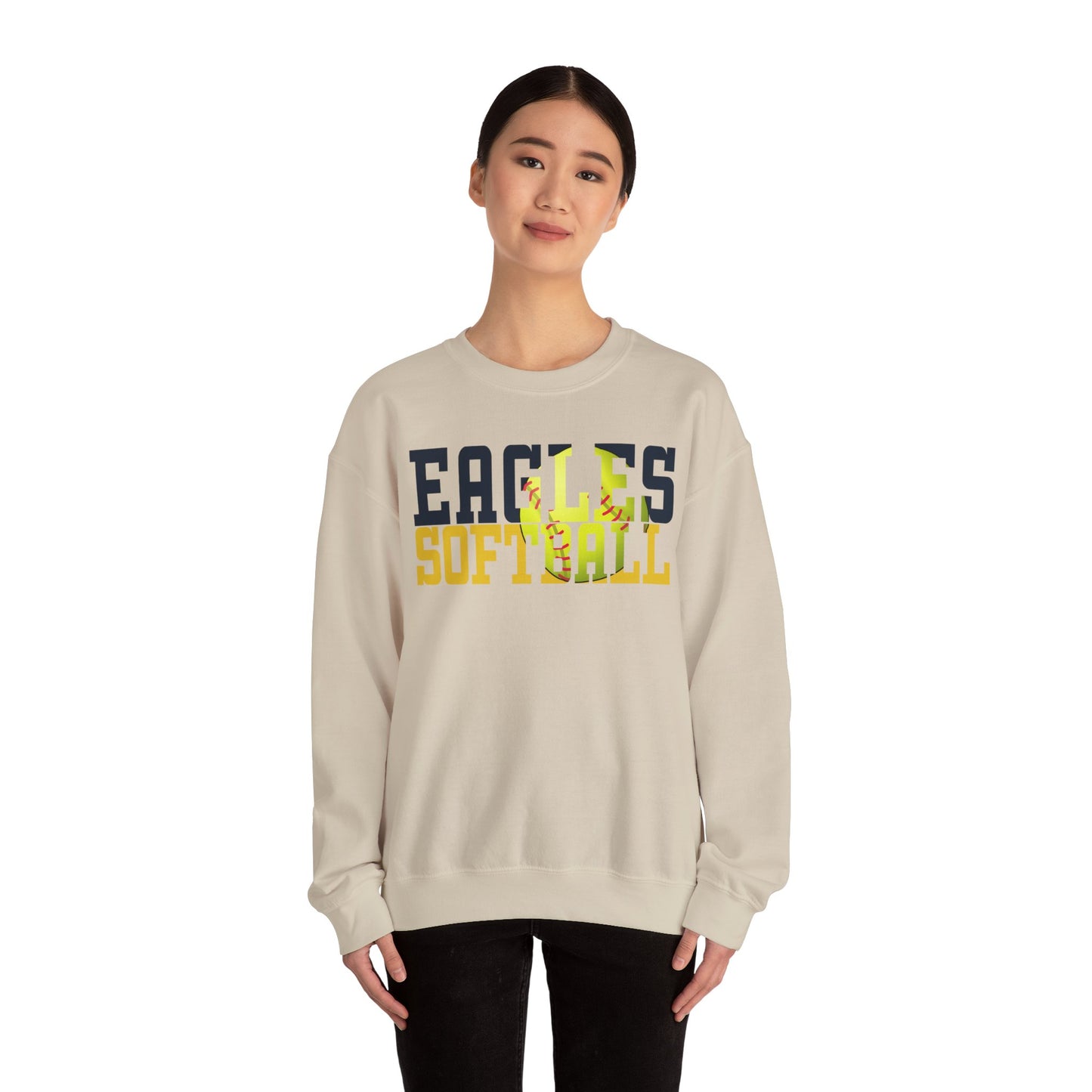 Softball Cutout - Gildan Unisex Heavy Blend™ Crewneck Sweatshirt
