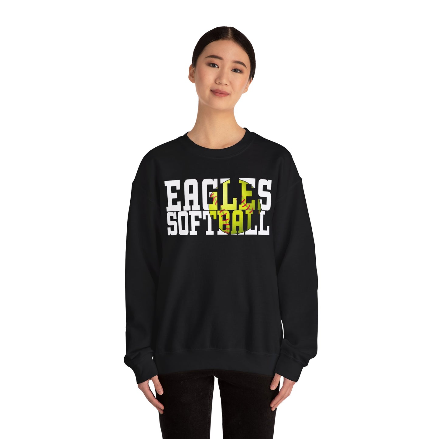 Softball Cutout - Gildan Unisex Heavy Blend™ Crewneck Sweatshirt