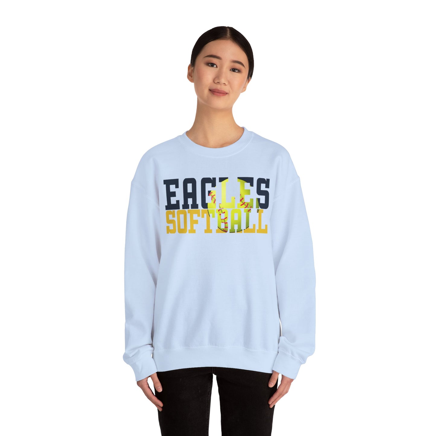 Softball Cutout - Gildan Unisex Heavy Blend™ Crewneck Sweatshirt