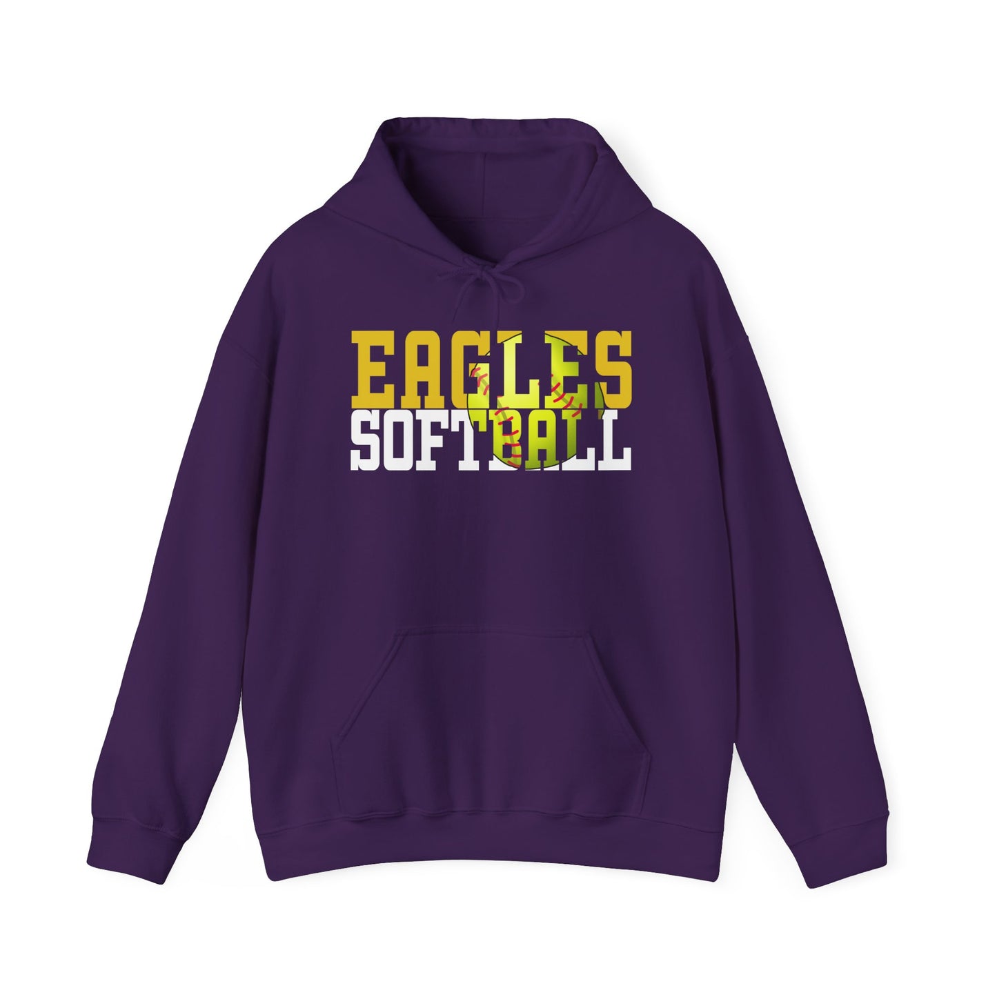 Softball Cutout - Gildan Unisex Heavy Blend™ Hooded Sweatshirt