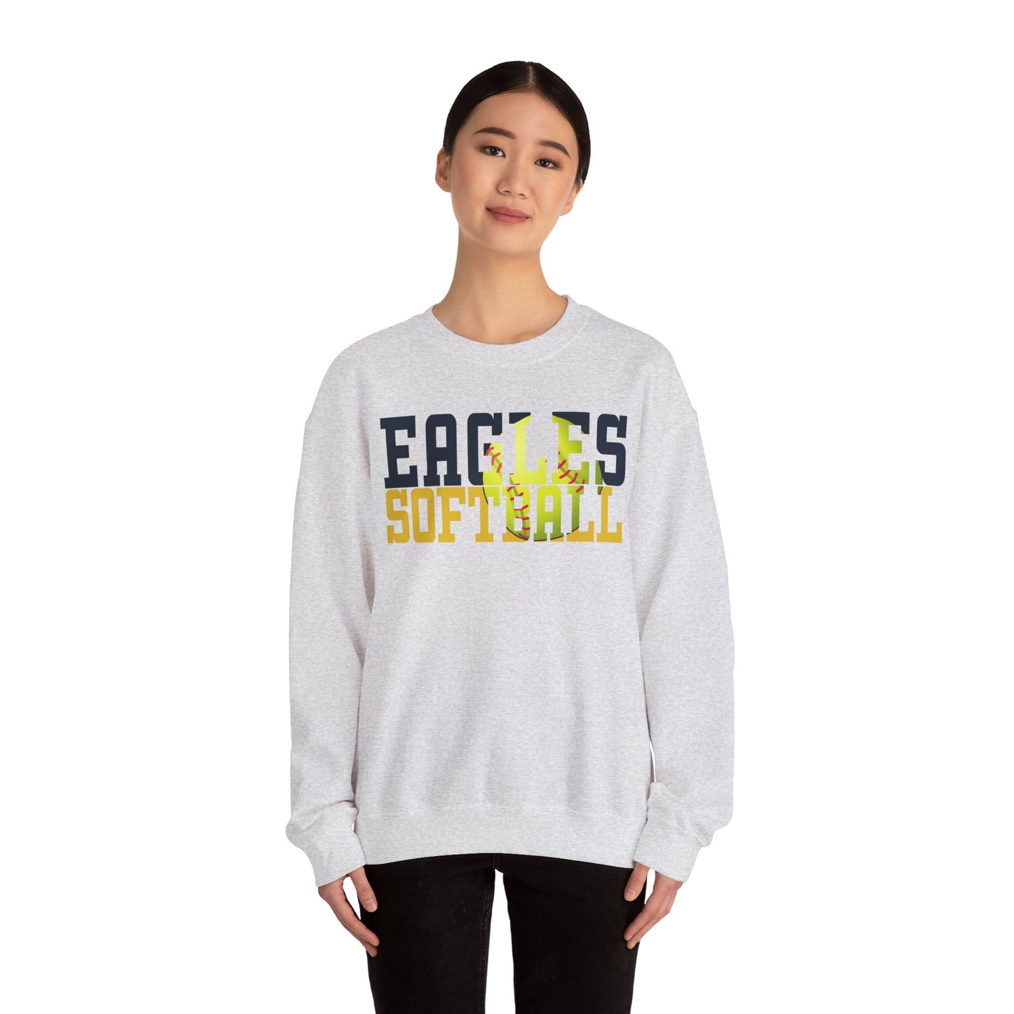 Softball Cutout - Gildan Unisex Heavy Blend™ Crewneck Sweatshirt