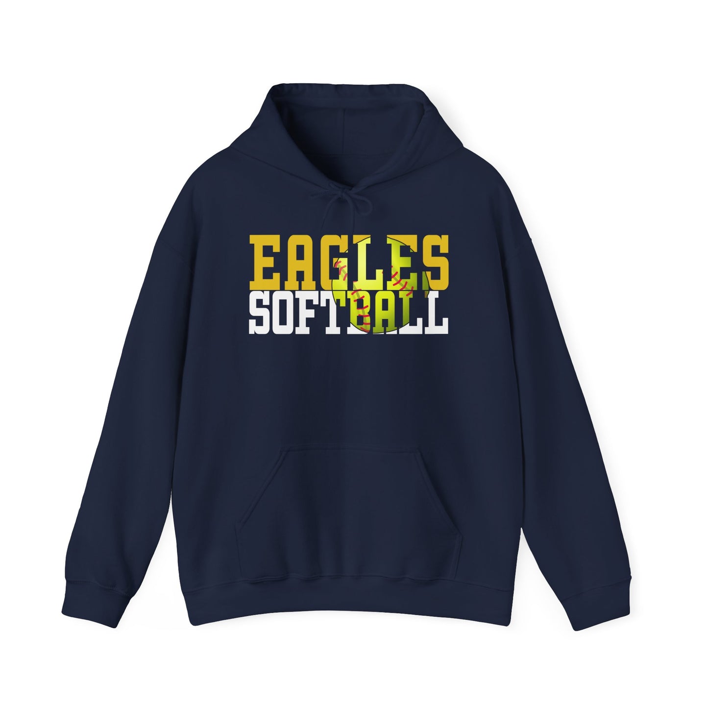 Softball Cutout - Gildan Unisex Heavy Blend™ Hooded Sweatshirt