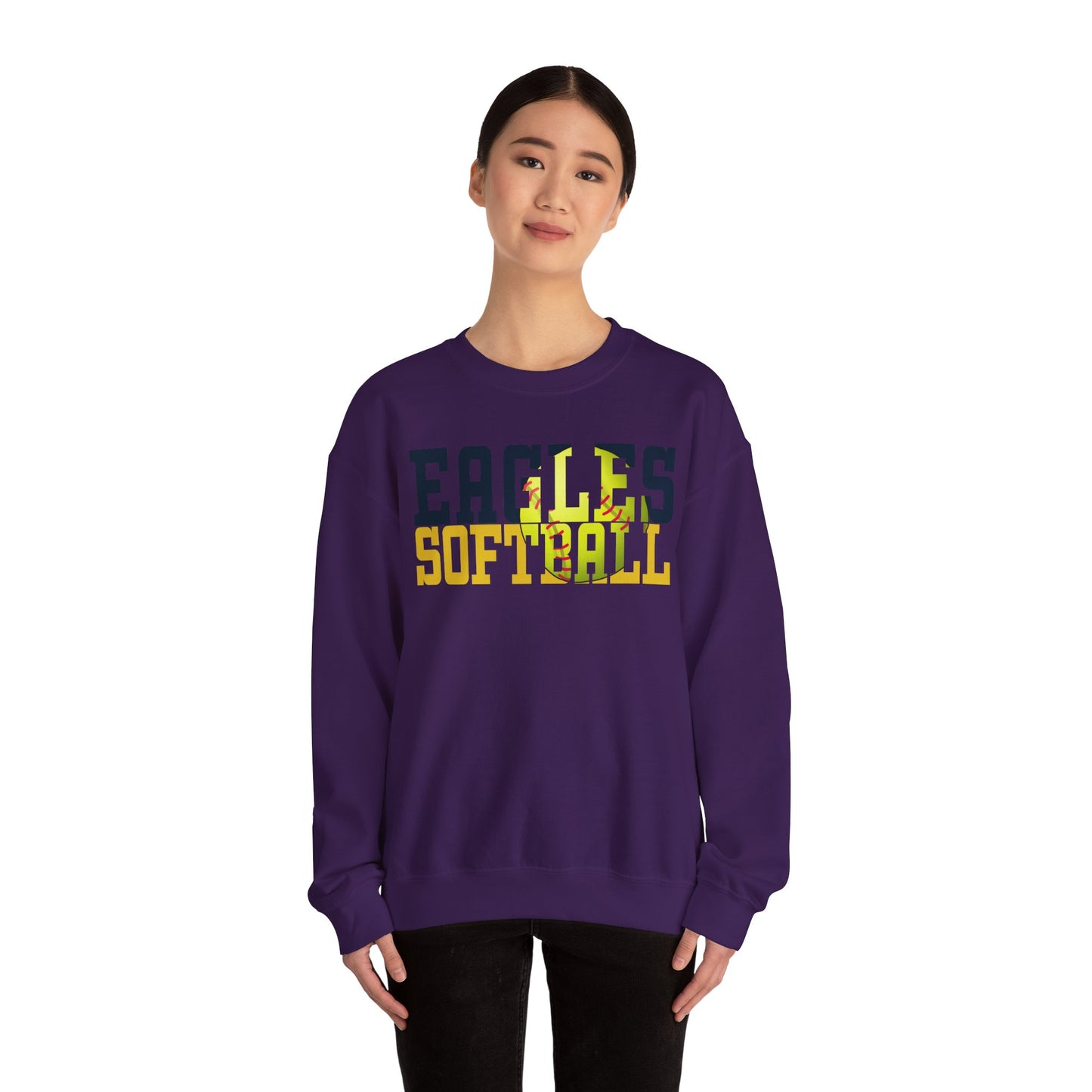 Softball Cutout - Gildan Unisex Heavy Blend™ Crewneck Sweatshirt