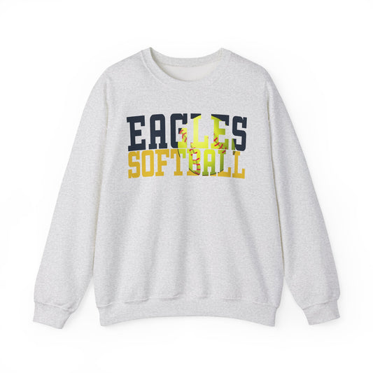 Softball Cutout - Gildan Unisex Heavy Blend™ Crewneck Sweatshirt