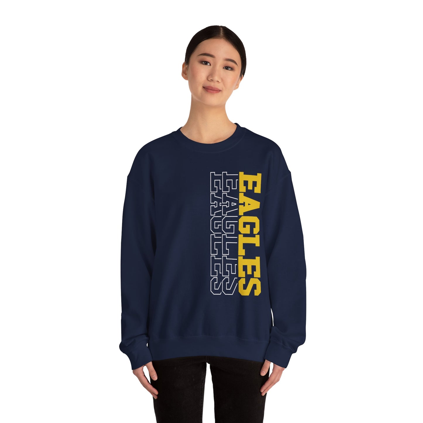 Sideways Eagle - Gildan Unisex Heavy Blend™ Crewneck Sweatshirt