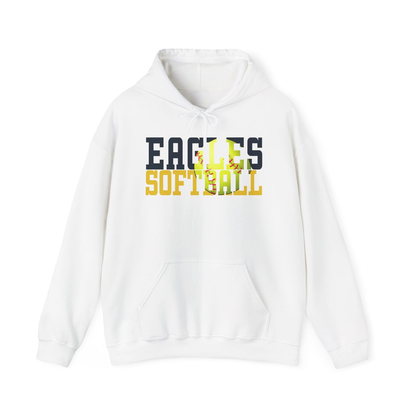 Softball Cutout - Gildan Unisex Heavy Blend™ Hooded Sweatshirt