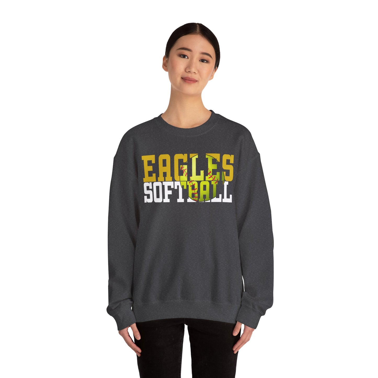 Softball Cutout - Gildan Unisex Heavy Blend™ Crewneck Sweatshirt