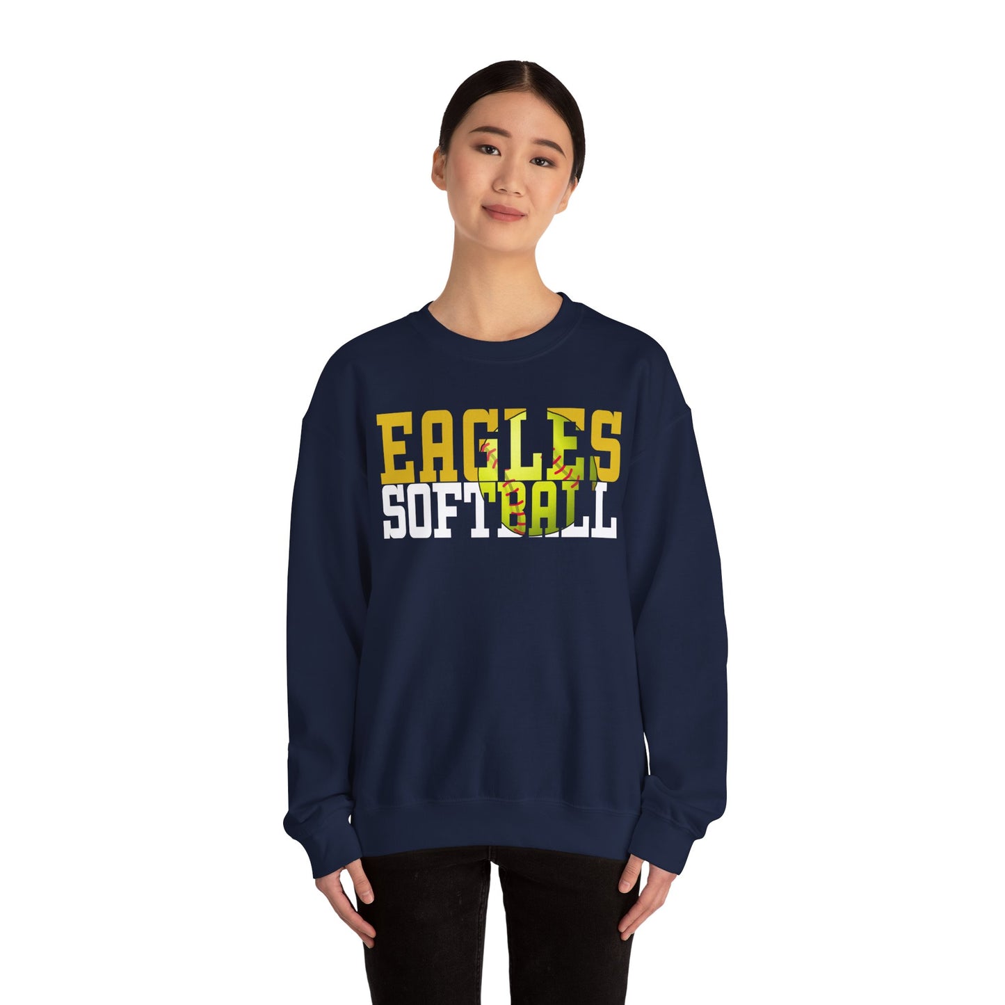 Softball Cutout - Gildan Unisex Heavy Blend™ Crewneck Sweatshirt