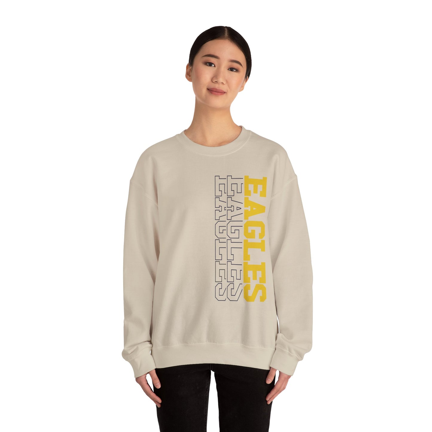 Sideways Eagle - Gildan Unisex Heavy Blend™ Crewneck Sweatshirt