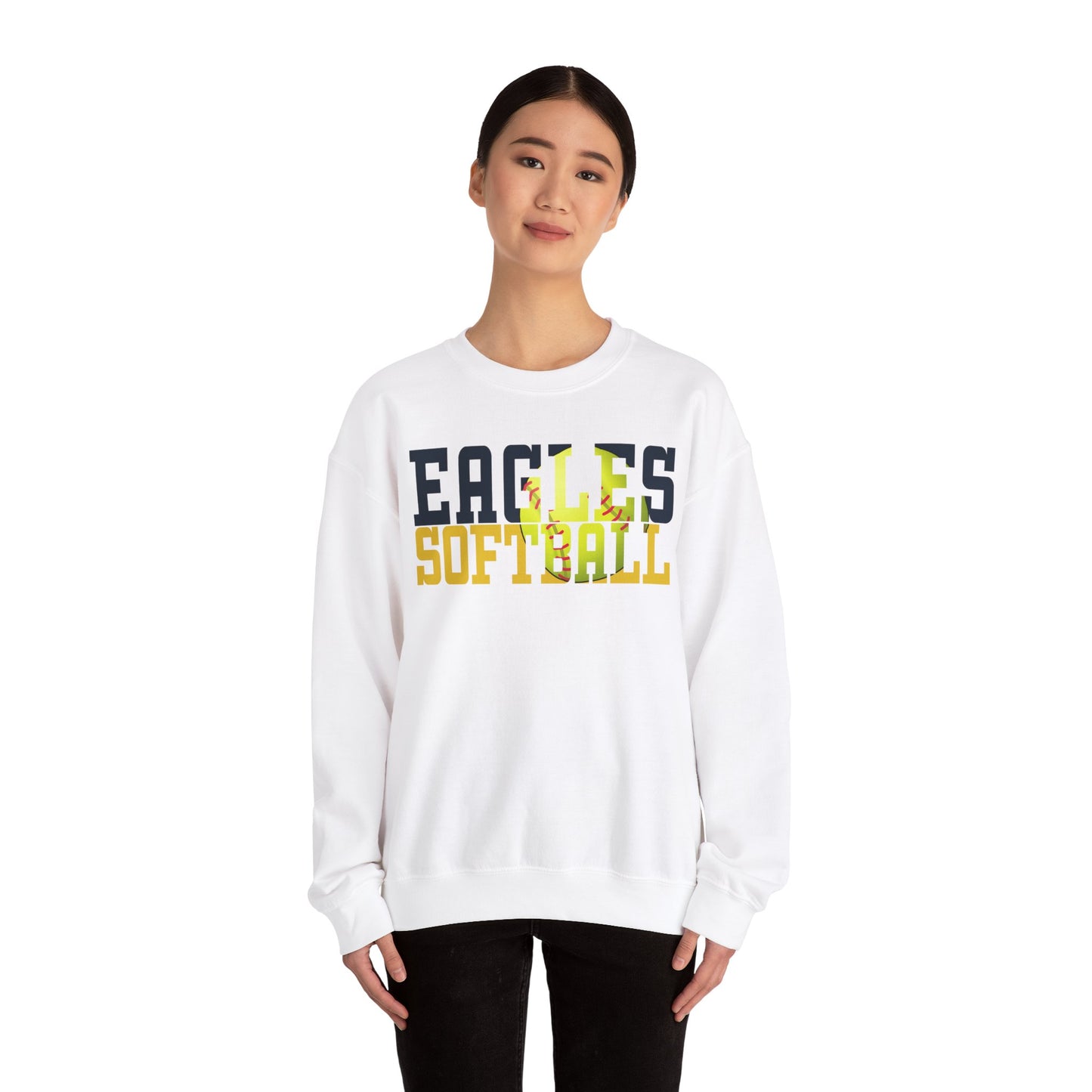 Softball Cutout - Gildan Unisex Heavy Blend™ Crewneck Sweatshirt