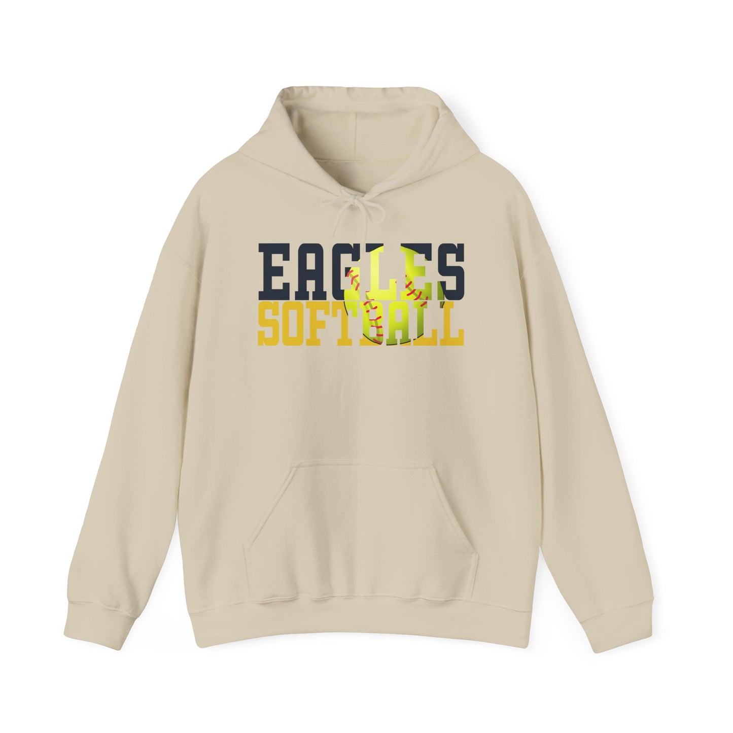 Softball Cutout - Gildan Unisex Heavy Blend™ Hooded Sweatshirt