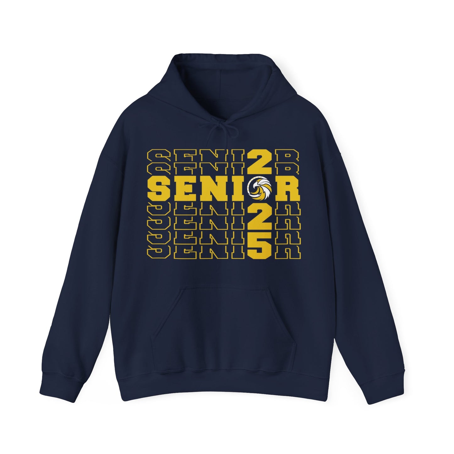 Seniors Cross Stacked c/o 2025 - Gildan Unisex Heavy Blend™ Hooded Sweatshirt