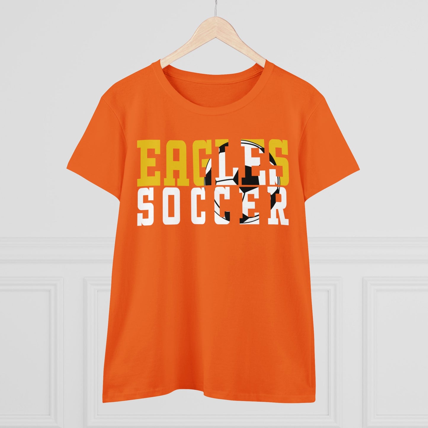 Soccer Cutout - Gildan Women's Midweight Cotton Tee