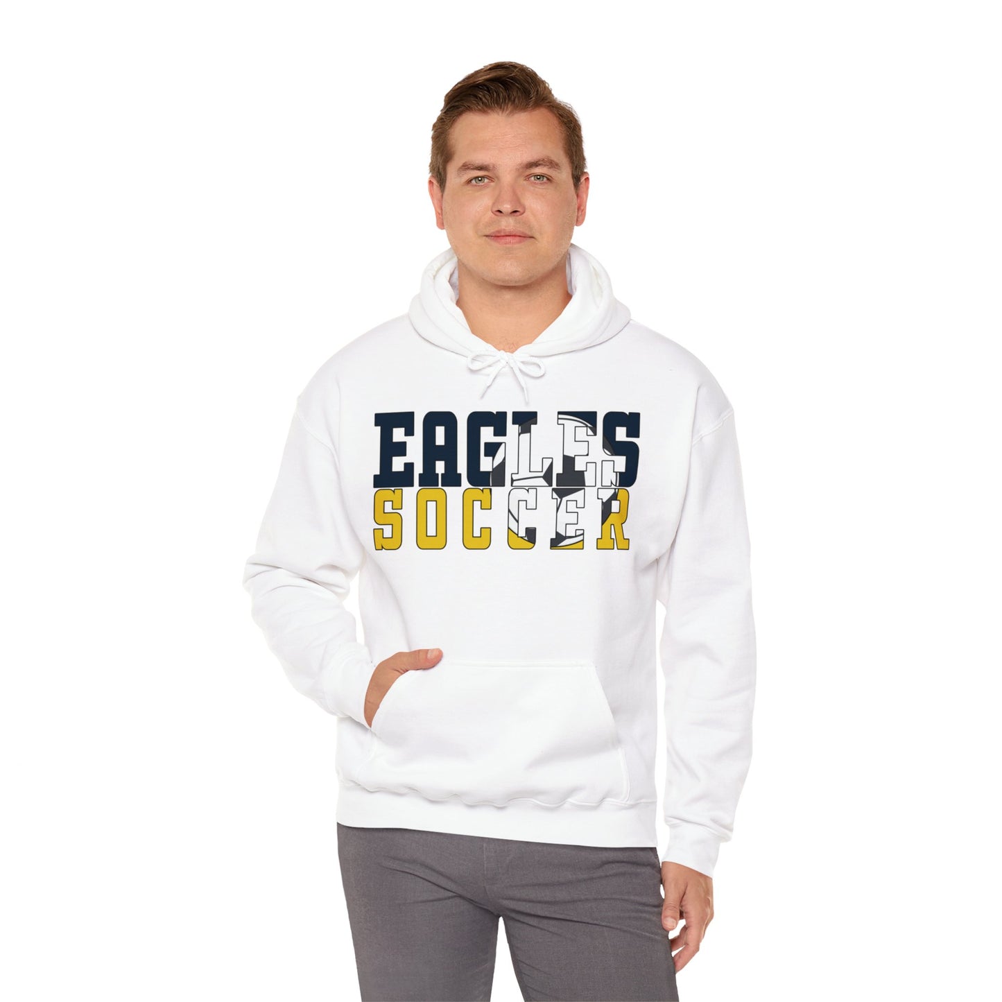 Soccer Cutout - Gildan Unisex Heavy Blend™ Hooded Sweatshirt