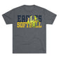 Softball Cutout - Next Level Unisex Tri-Blend Crew Tee