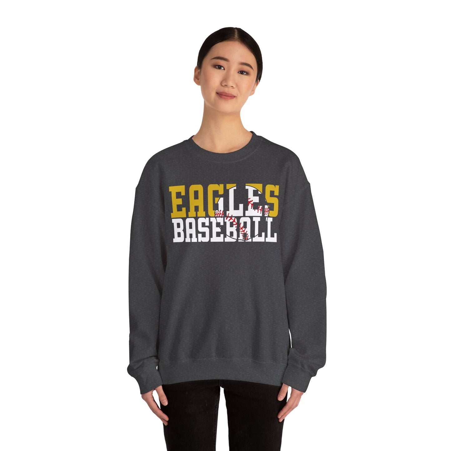 Baseball Cutout - Gildan Unisex Heavy Blend™ Crewneck Sweatshirt