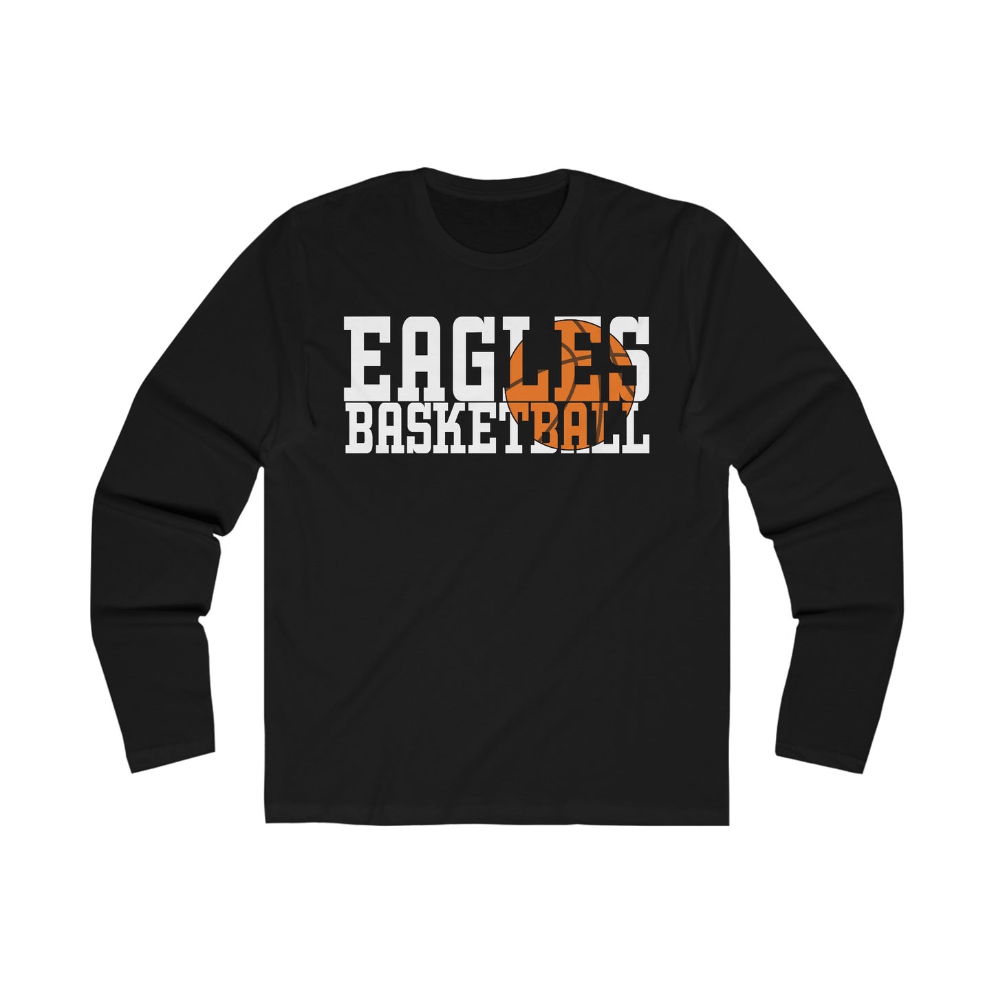 Basketball Cutout - Next Level Men's Long Sleeve Crew Tee