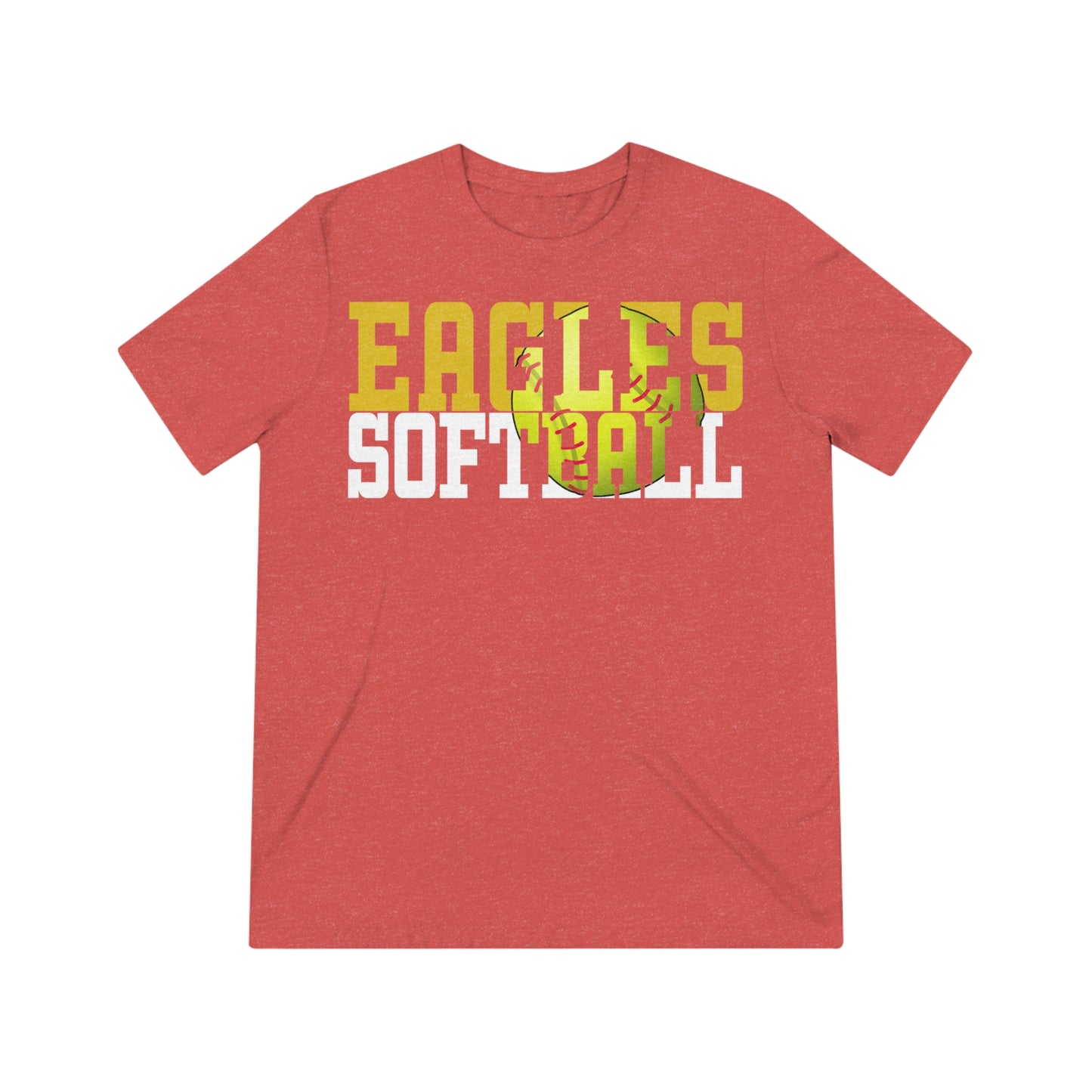 Softball Cutout - Bella+Canva Unisex Triblend Tee