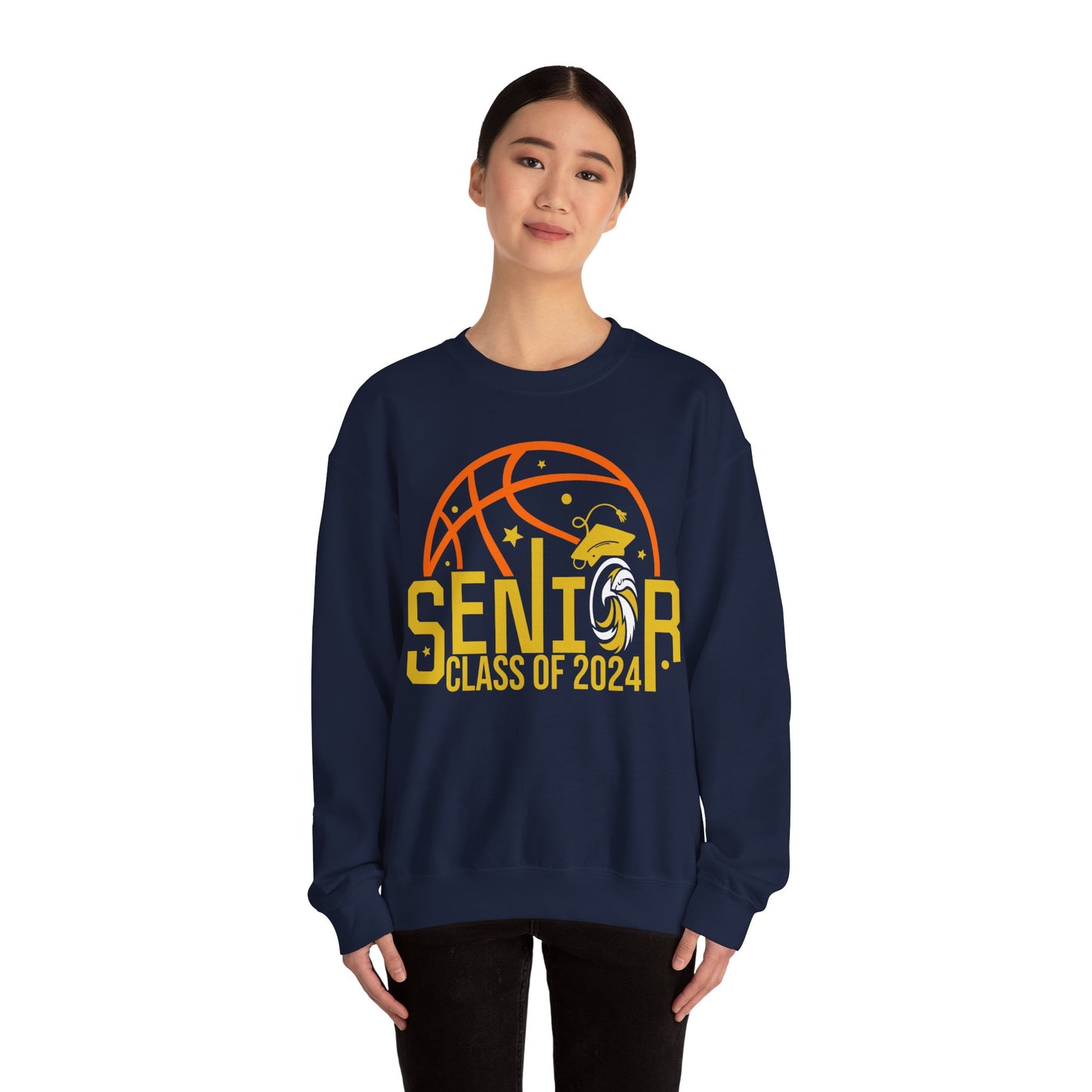 Seniors 2024 Basketball - Gildan Unisex Heavy Blend™ Crewneck Sweatshirt