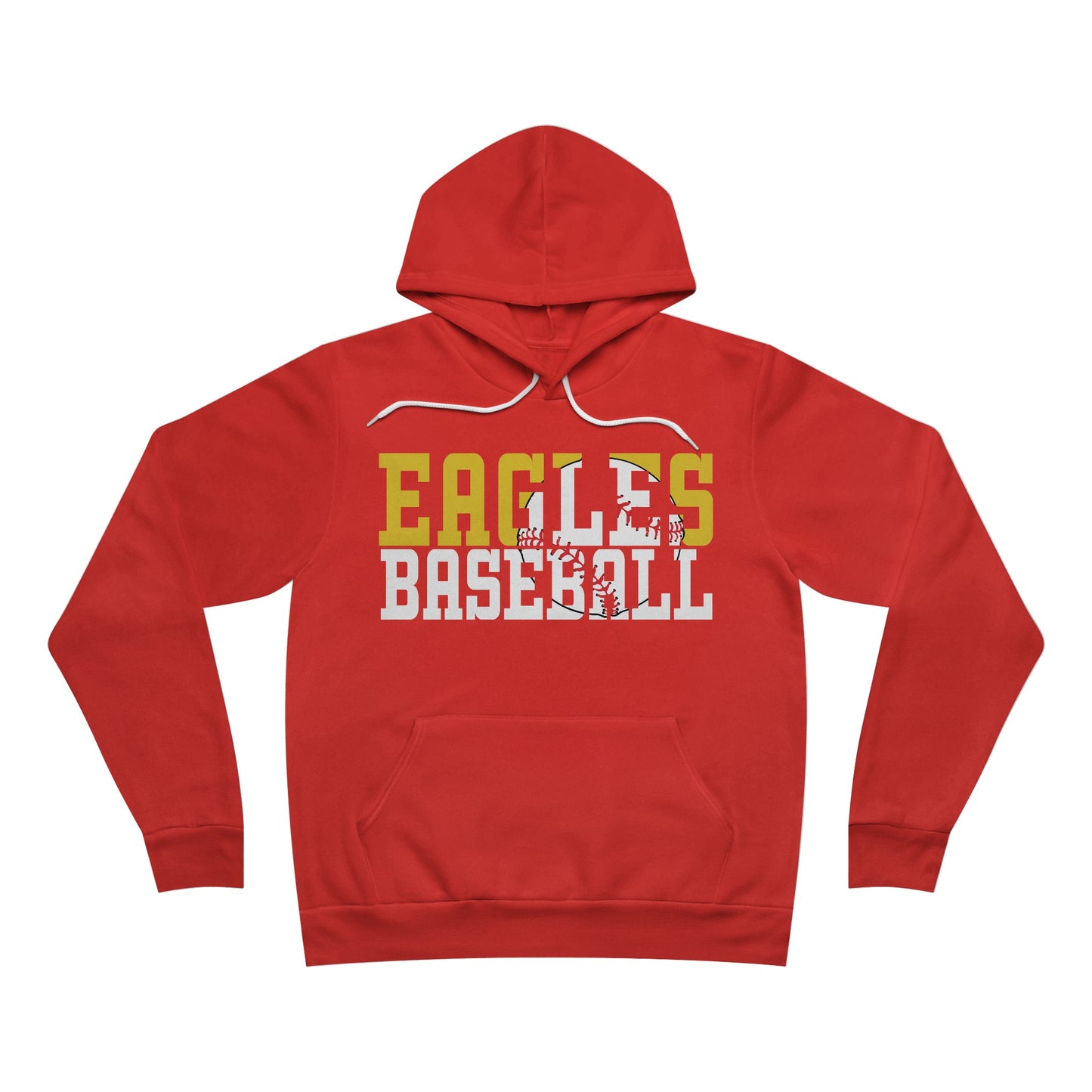 Baseball Cutout - Bella+Canva Unisex Sponge Fleece Pullover Hoodie