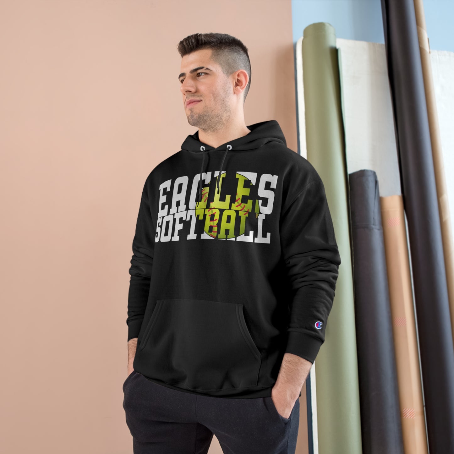 Softball Cutout - Champion Hoodie