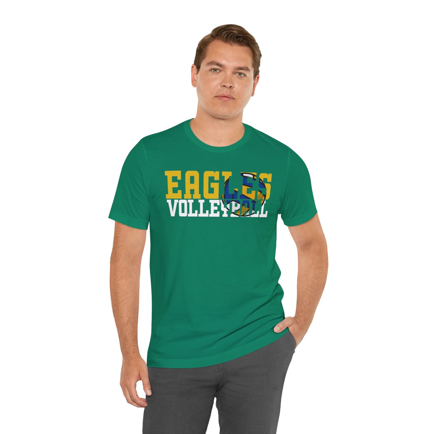 Volleyball Cutout - Bella+Canva Unisex Jersey Short Sleeve Tee