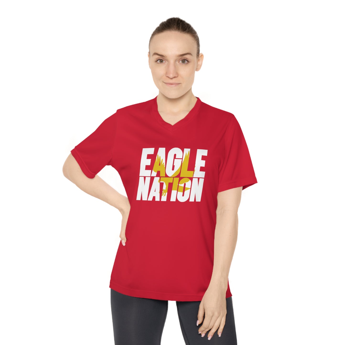 Eagle Nation - Team 365 Women's Performance V-Neck T-Shirt