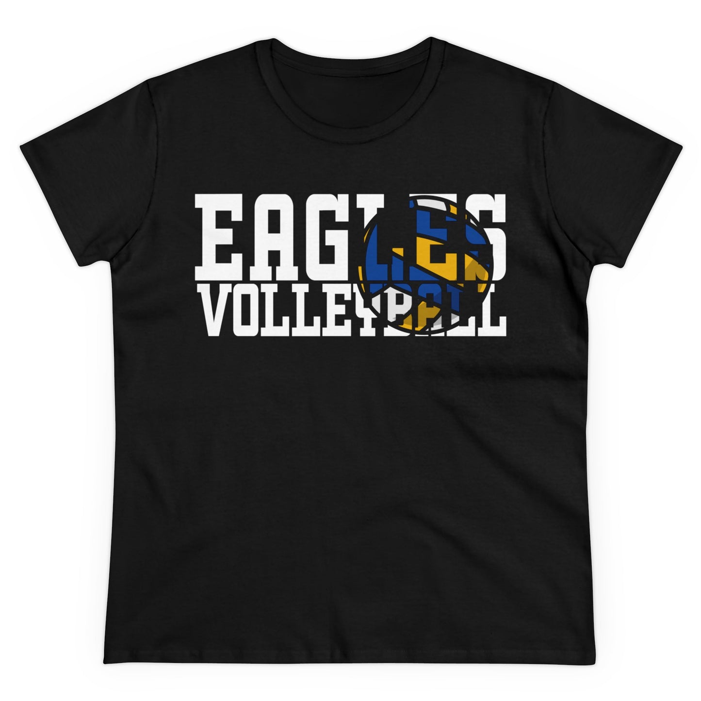 Volleyball Cutout - Gildan Women's Midweight Cotton Tee