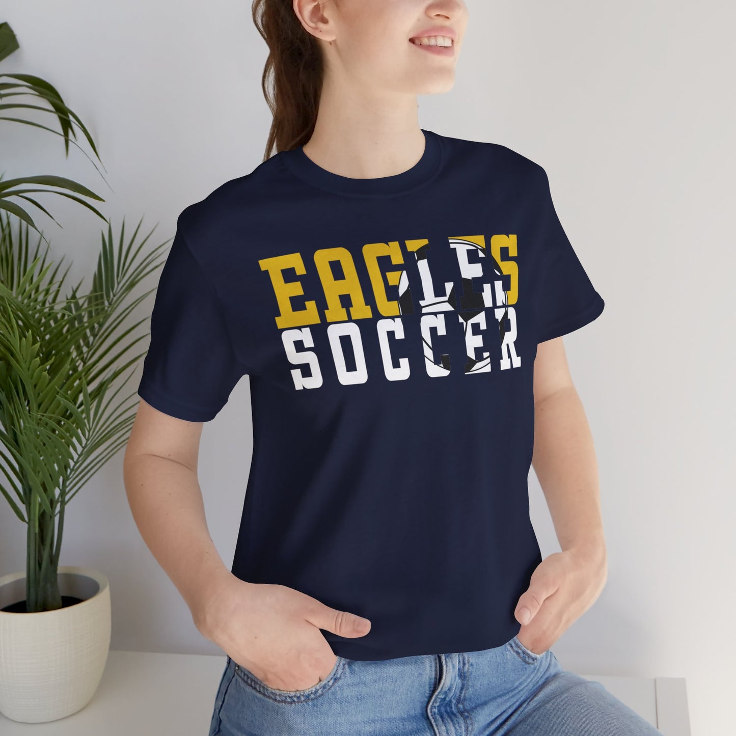 Soccer Cutout - Bella+Canva Unisex Jersey Short Sleeve Tee