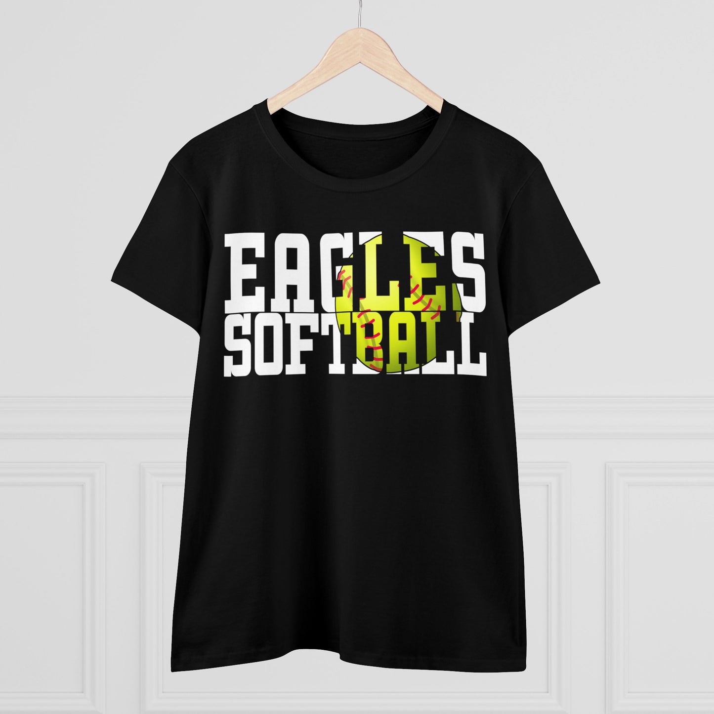 Softball Cutout - Gildan Women's Midweight Cotton Tee