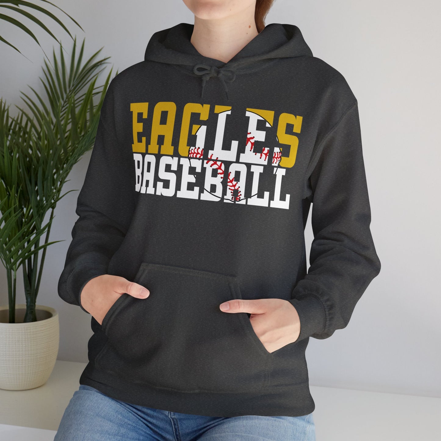 Baseball Cutout - Gildan Unisex Heavy Blend™ Hooded Sweatshirt