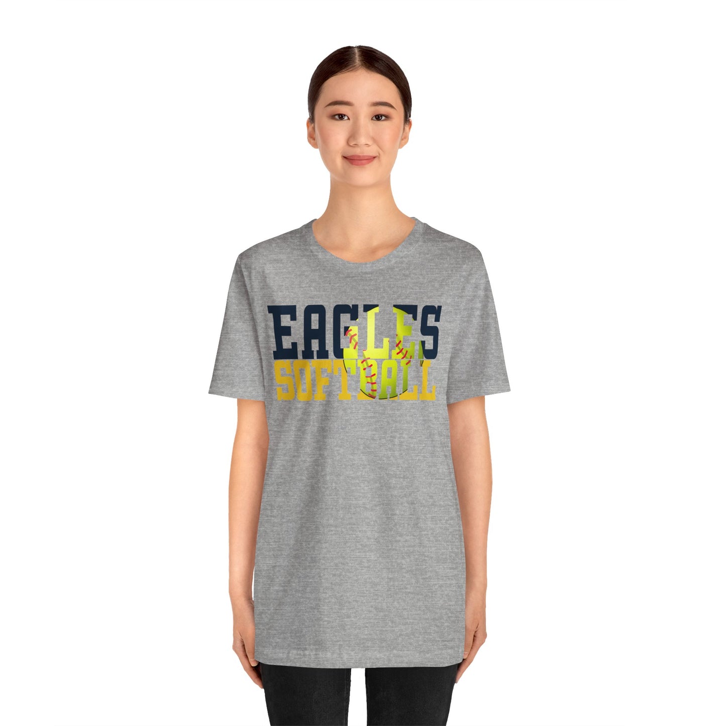 Softball Cutout - Bella+Canva Unisex Jersey Short Sleeve Tee