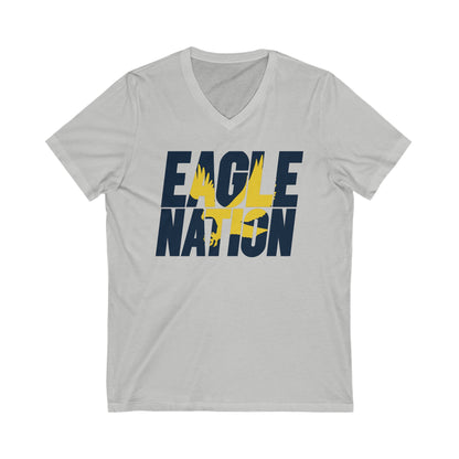 Eagle Nation - Bella+Canva Unisex Jersey Short Sleeve V-Neck Tee