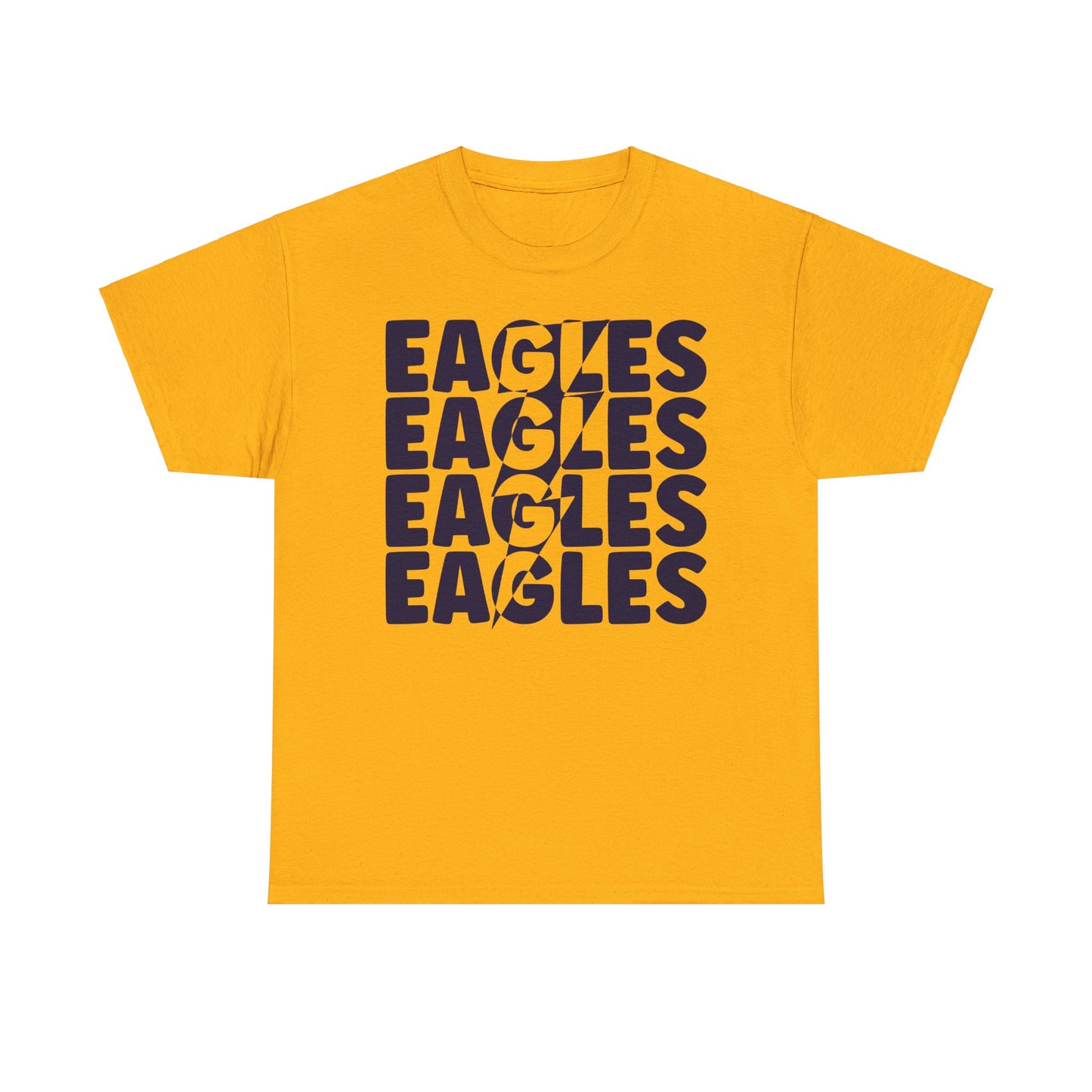 Lightning Bolt Eagles -  Gildan Unisex Heavy Cotton Tee