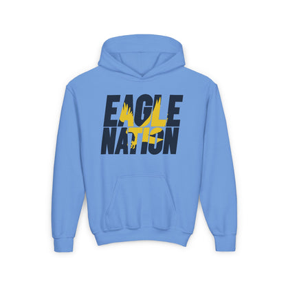 Eagle Nation - Gildan Youth Heavy Blend Hooded Sweatshirt