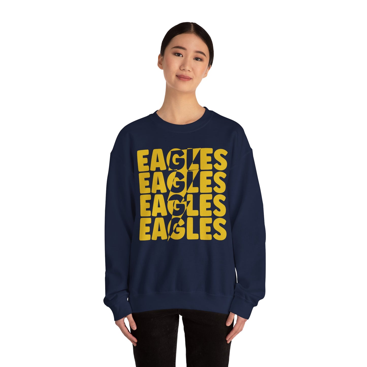 Lightning Bolt Eagle - Gildan Unisex Heavy Blend™ Crewneck Sweatshirt