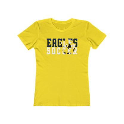 Soccer Cutout - Next Level Women's The Boyfriend Tee