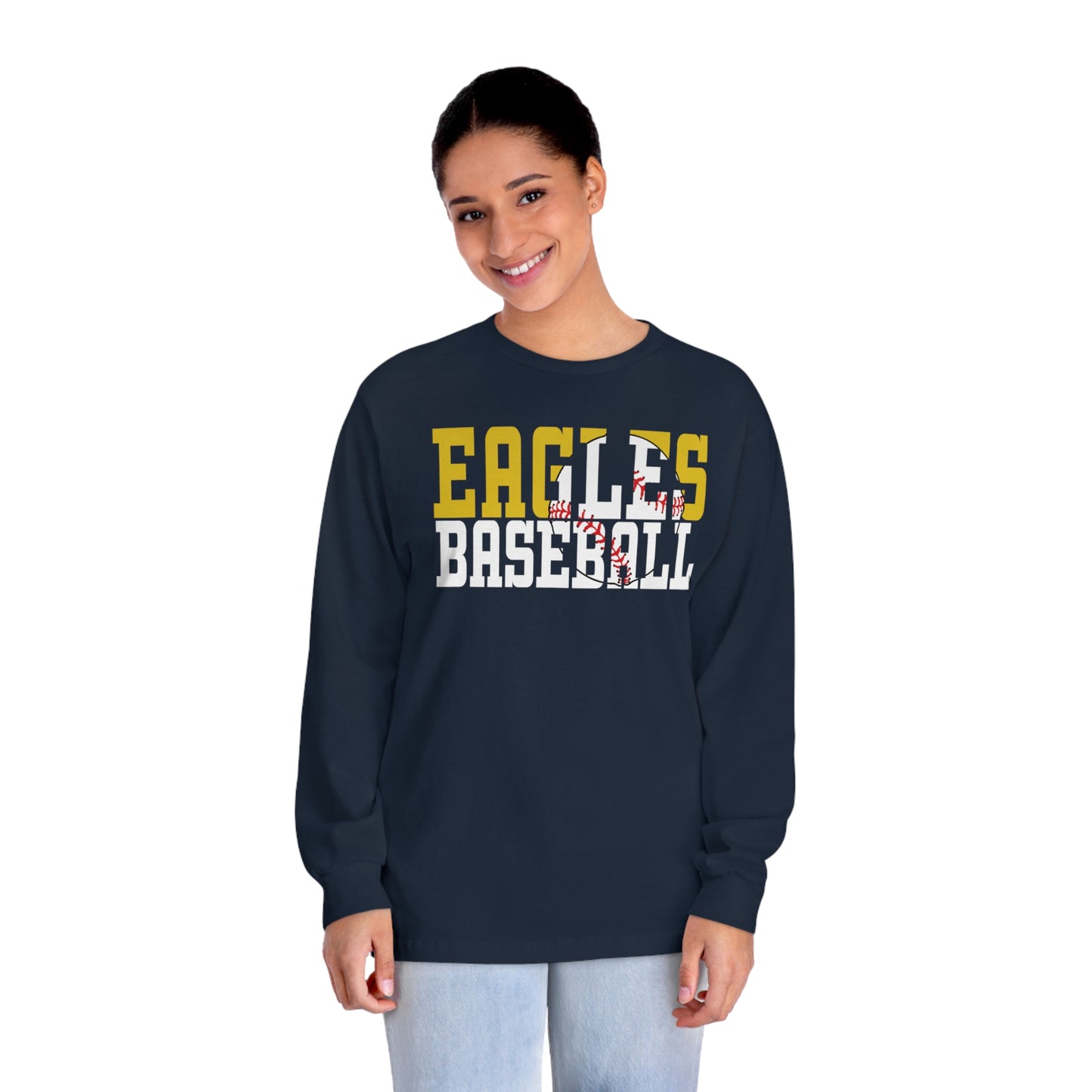 Baseball Cutout - American Apparel Unisex Classic Long Sleeve T-Shirt