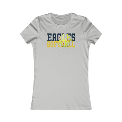 Softball Cutout - Bella+Canva Women's Favorite Tee