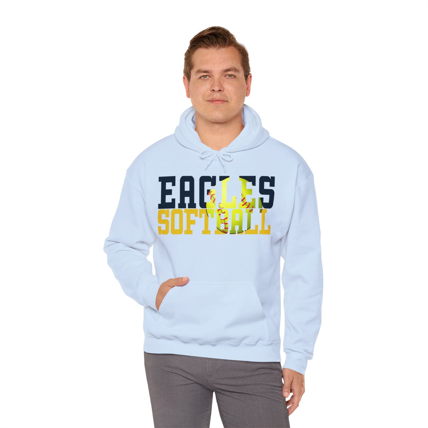 Softball Cutout - Gildan Unisex Heavy Blend™ Hooded Sweatshirt