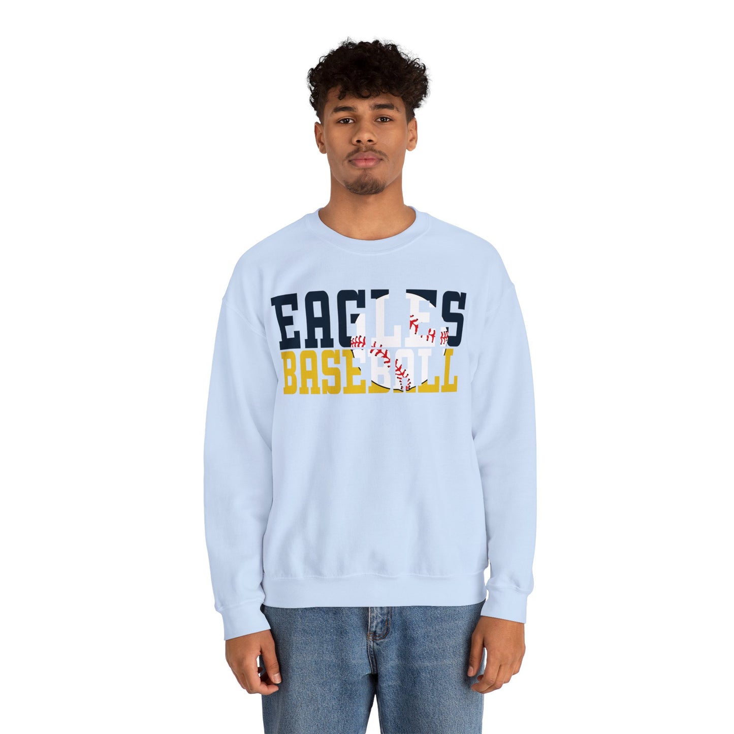 Baseball Cutout - Gildan Unisex Heavy Blend™ Crewneck Sweatshirt