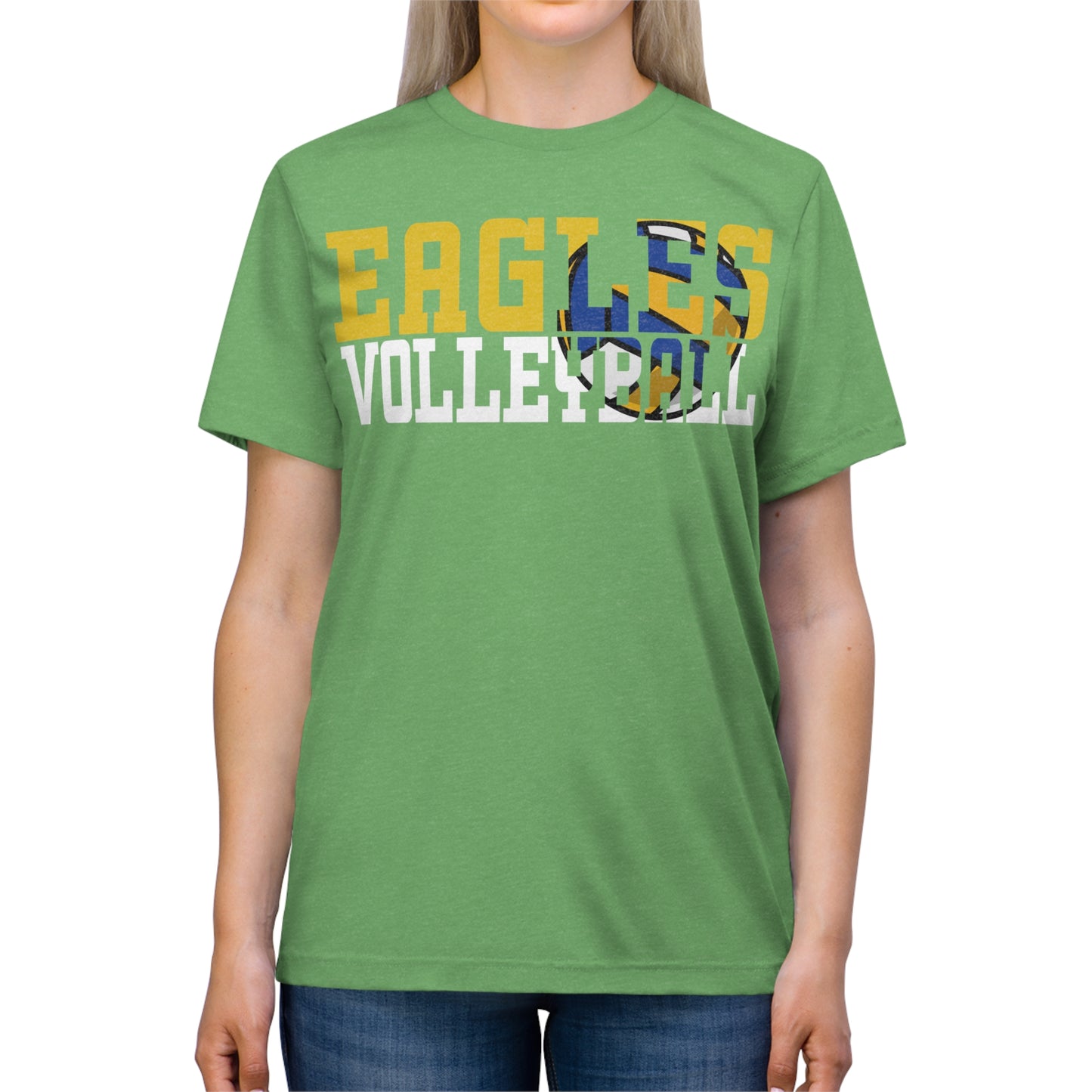 Volleyball Cutout - Bella+Canva Unisex Triblend Tee