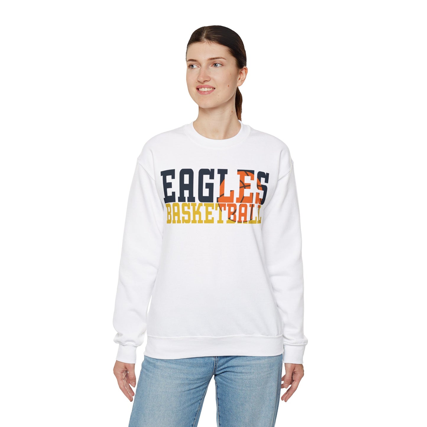 Basketball Cutout - Gildan Unisex Heavy Blend™ Crewneck Sweatshirt