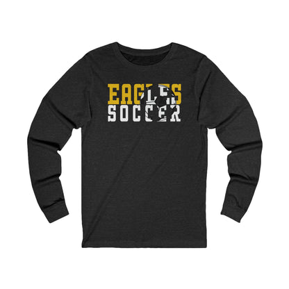 Soccer Cutout - Bella+Canva Unisex Jersey Long Sleeve Tee