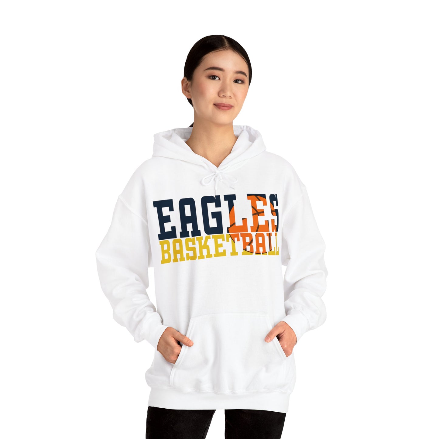 Basketball Cutout - Gildan Unisex Heavy Blend™ Hooded Sweatshirt