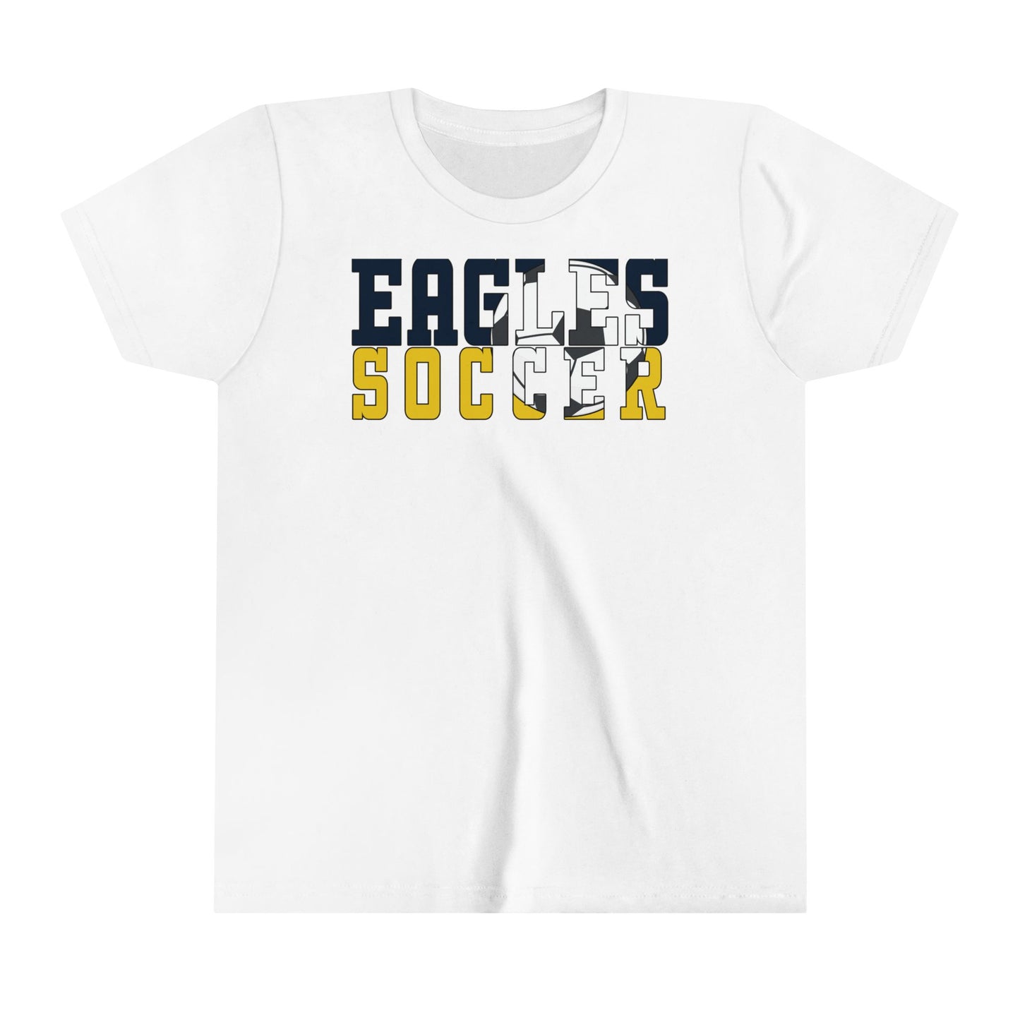 Soccer Cutout - Bella+Canva Youth Short Sleeve Tee