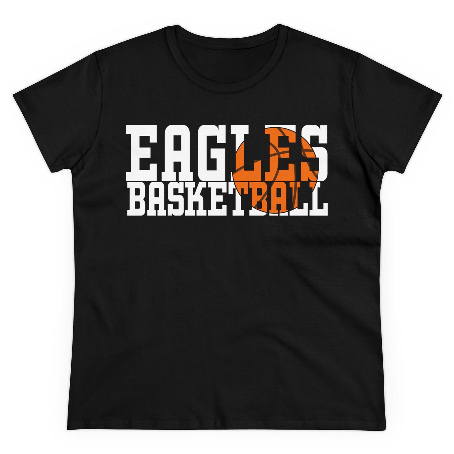 Basketball Cutout - Gildan Women's Midweight Cotton Tee